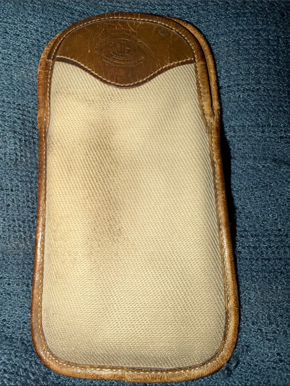 Vintage Ghurka Marley Hodgson No 122 Canvas Leather Eyeglass Sleeve Pouch Norwal